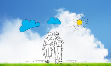 Elle çizilmiş mutlu aile 