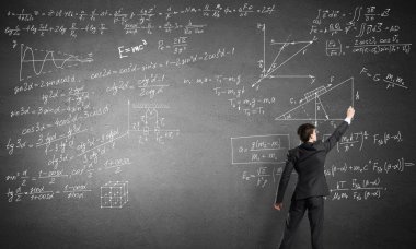 Öğretmen çizim fizik formülleri