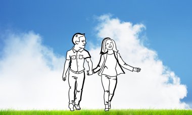 Elle çizilmiş mutlu aile 