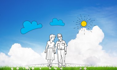 Elle çizilmiş mutlu aile 