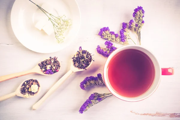 A gyógynövények a gyógynövény tea — Stock Fotó