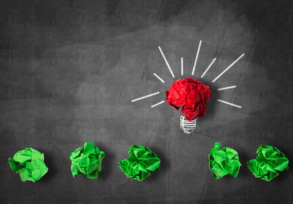 бумажная лампочка как хорошая идея
