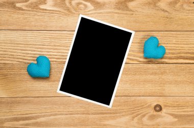 fotoğraf çerçevesi ve sevgi kalpleri 