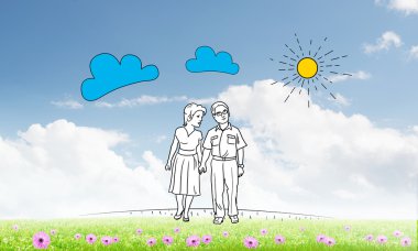 Elle çizilmiş mutlu aile 