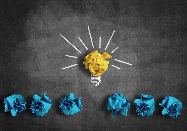 бумажная лампочка как хорошая идея
