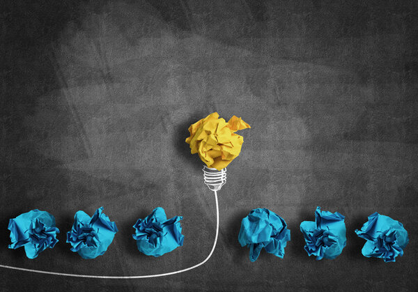 бумажная лампочка как хорошая идея
