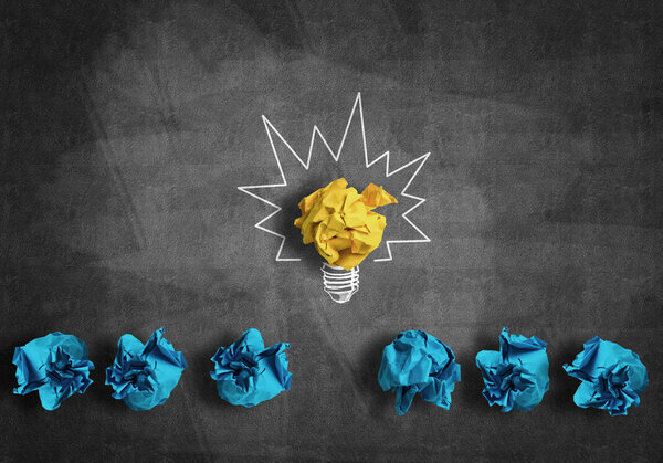 бумажная лампочка как хорошая идея
