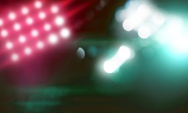 Arka plan görüntüsü ile sahne ışıkları