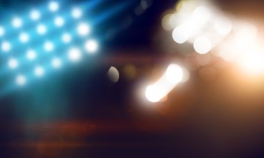 Arka plan görüntüsü ile sahne ışıkları