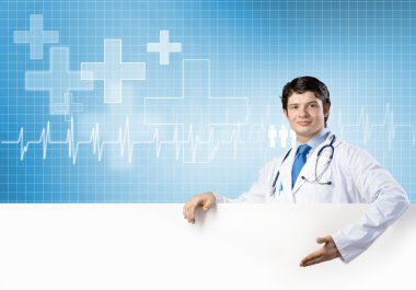 Doktor ile beyaz boş bayrak