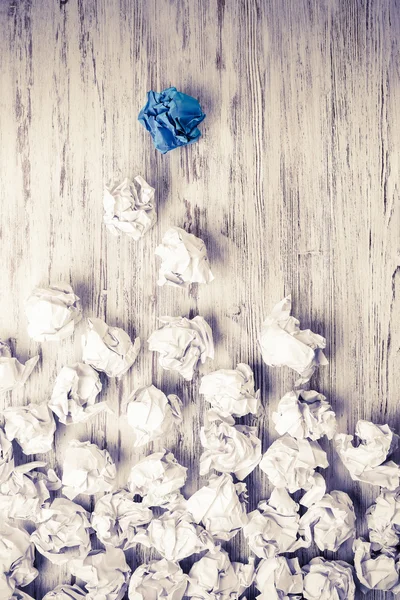 Set of crumpled paper balls Royalty Free Stock Photos