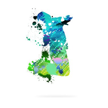 soyut dansçı silüeti