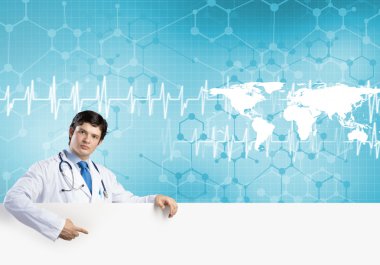Doktor ile beyaz boş bayrak