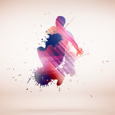 Dansçı siluet olarak atlama