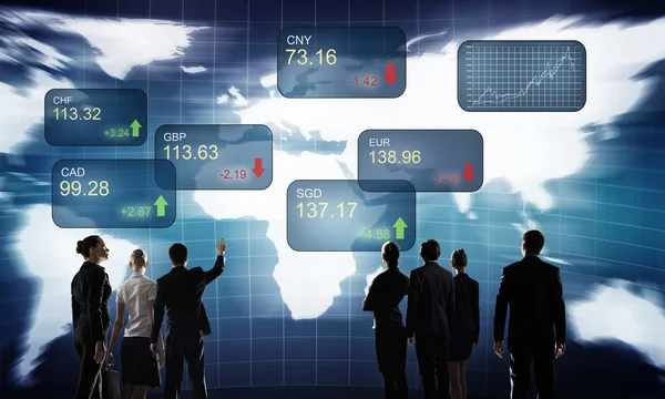 Financiële markt en business mensen — Stockfoto