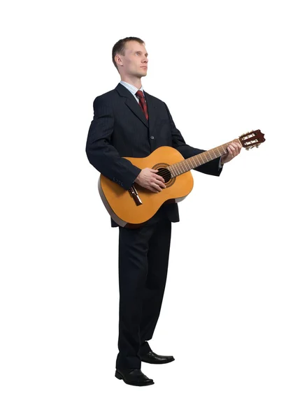 Гітара грає бізнесмен — стокове фото