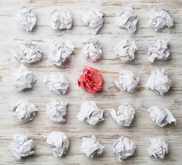 Set of crumpled paper balls — Stock Photo, Image