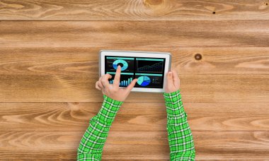 Tablet PC'yi kullanma eller