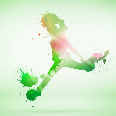 Renkli dansçı siluet