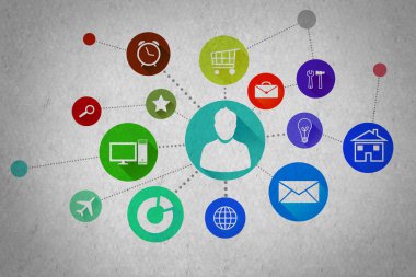 uygulama simgeleri duvar arka plan üzerinde