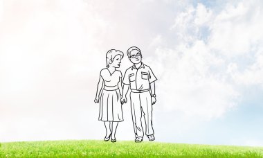 Elle çizilmiş mutlu aile