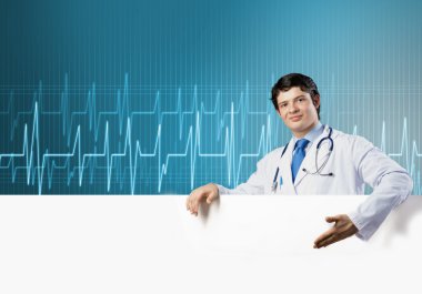 Doktor ile beyaz boş bayrak