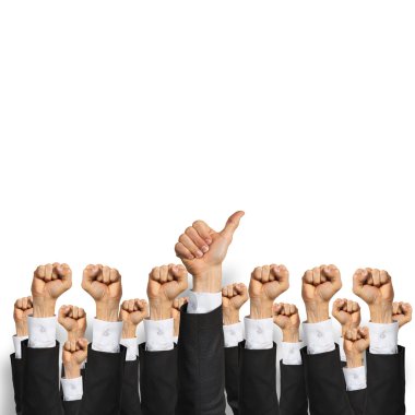 el jestleri gösterilen iş adamları