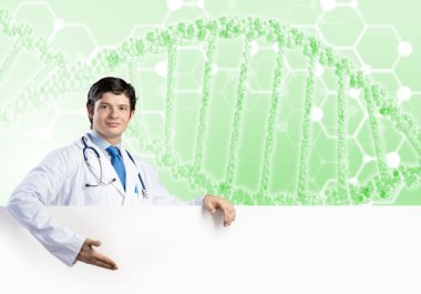 Doktor ile beyaz boş bayrak