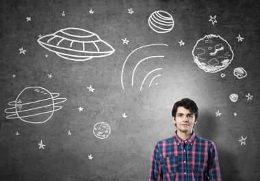 Astronot olmak için rüya adam 