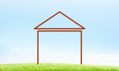 Gökyüzündeki ev manzarası