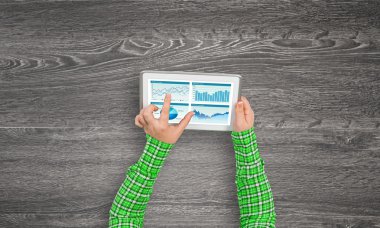 Tablet PC'yi kullanma eller