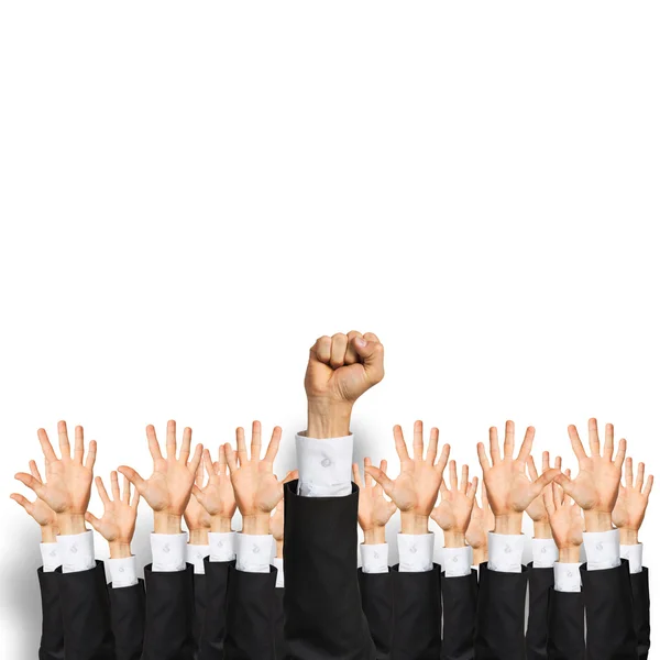 Mãos de empresários mostrando gestos — Fotografia de Stock