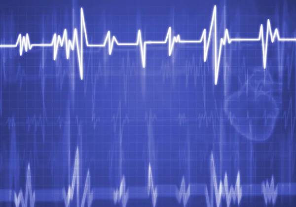 Медичний фон з кардіограмою — стокове фото