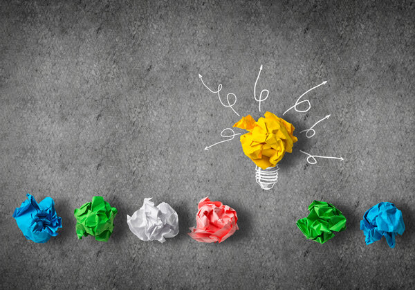 бумажная лампочка как хорошая идея
