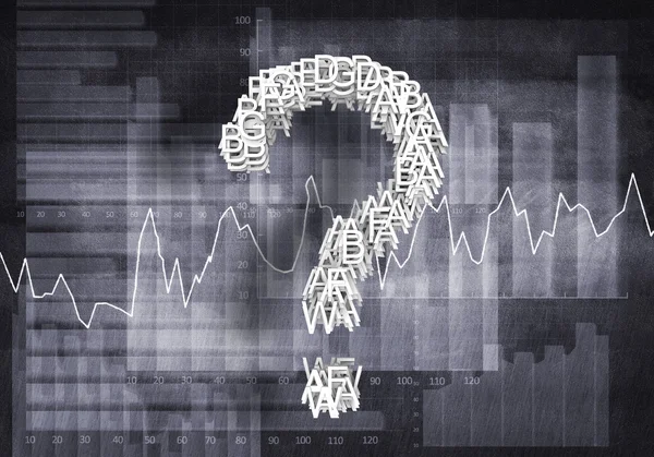 Punto de interrogación sobre los gráficos —  Fotos de Stock