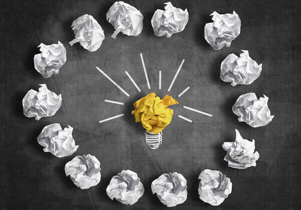 бумажная лампочка как хорошая идея
