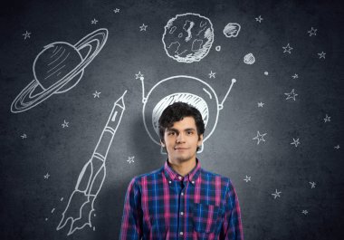 Astronot olmak için rüya adam 