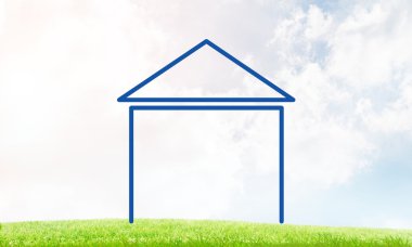 Gökyüzündeki ev manzarası