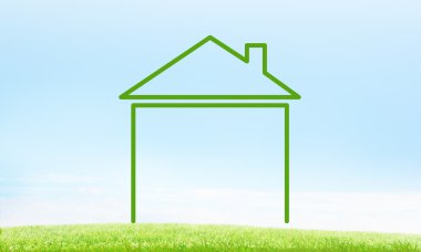 Gökyüzündeki ev manzarası