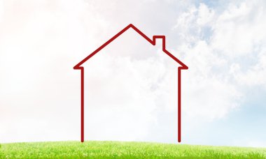 Gökyüzündeki ev manzarası