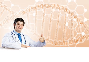 Doktor ile beyaz boş bayrak