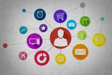 uygulama simgeleri duvar arka plan üzerinde