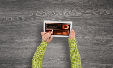 Tablet PC'yi kullanma eller