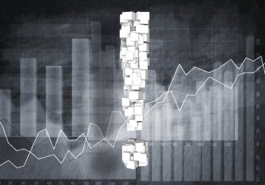 Grafik arka plan üzerinde ünlem işareti 