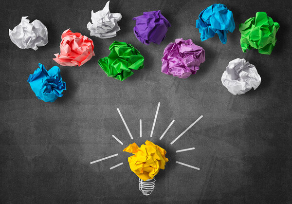 бумажная лампочка как хорошая идея
