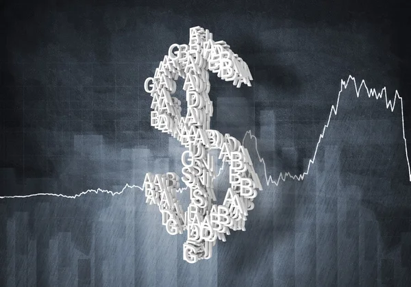 Nagy dollár valuta jelkép — Stock Fotó