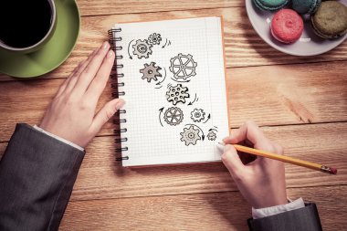 Not Defteri'nde çizim işkadını