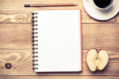 boş kağıt kahve ile