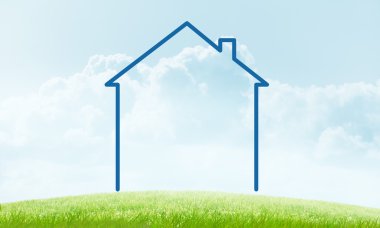 Gökyüzündeki ev manzarası