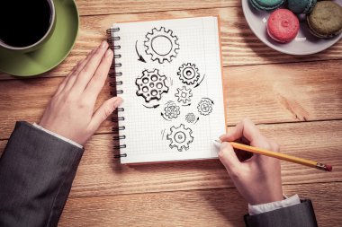 Not Defteri'nde çizim işkadını